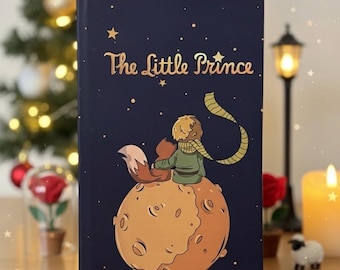 Die kleine Prinz Schokolade Bibliothek, Buchliebhaber Ornament aus Holz