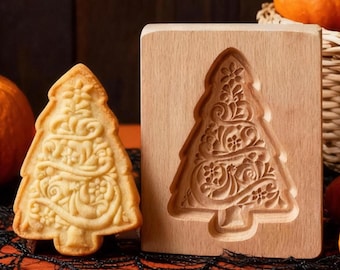 Christmas Tree Cookie Cutter, Biscuit Wooden Mold, Xmas Gifts
