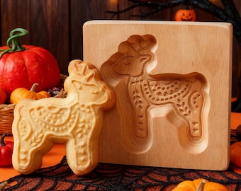 Christmas Cookie Mold, Deer Gingerbread Mold, Holiday Baking Tool