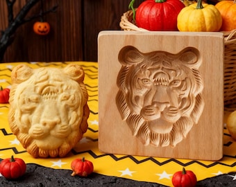 Embossed Cookie Stamp, Tiger Biscuit Cutter, Gifts for Mom