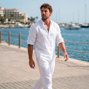 Mens Casual White Outfit