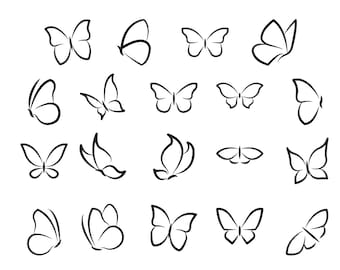 Mini Butterfly Embroidery Designs Small Butterflies Machine Embroidery Bundle 6 Sizes Instant Download