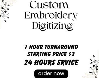 Custom Embroidery Digitizing, Logo Digitizing, Embroidery Digitizing Service, Image Digitizing Embroidery, Custom Digitize