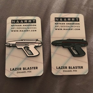 LAZER TAG Lazer Blaster Soft Enamel Pin (Regular color way) Limited Edition by Nathan Anderson (NAARRT) image 4
