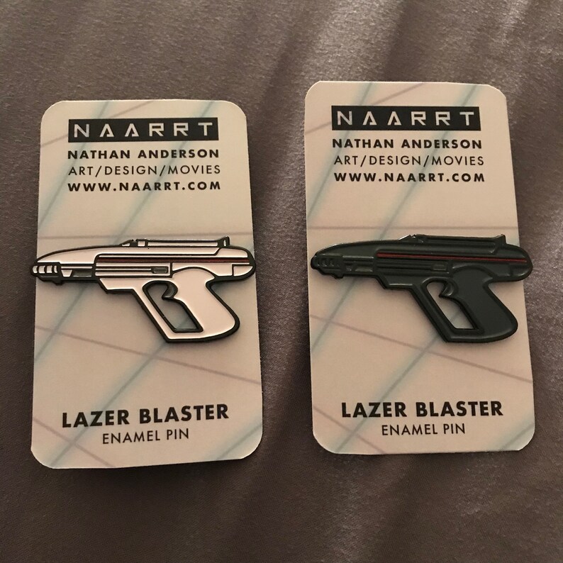 LAZER TAG Lazer Blaster Soft Enamel Pin (Regular color way) Limited Edition by Nathan Anderson (NAARRT) image 4