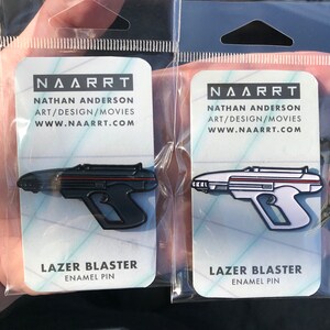 LAZER TAG Lazer Blaster Soft Enamel Pin (Regular color way) Limited Edition by Nathan Anderson (NAARRT) image 5