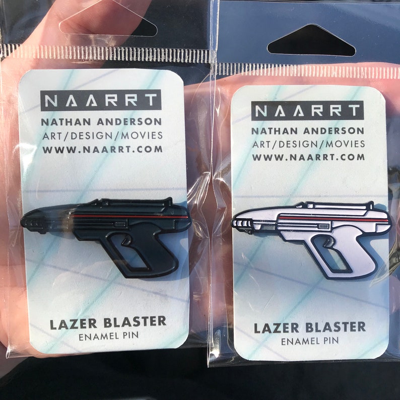 LAZER TAG Lazer Blaster Soft Enamel Pin (Regular color way) Limited Edition by Nathan Anderson (NAARRT) image 5