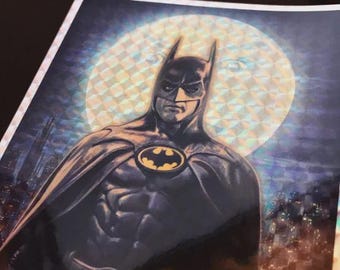 Sticker prismatique Batman 1989, 4,5 x 6 pouces, autocollant géant, article promotionnel du film