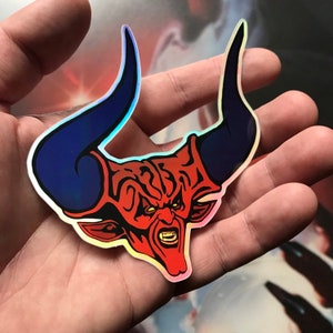 LEGEND movie Lord Of Darkness Jumbo Holographic Foil  4&quot;x5&quot; inch Sticker Tim Curry Ridley Scott