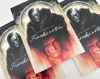 Impression d'art Frankenstein 2025 Carte postale 4 x 6 po. gothique recto-verso Victor Guillermo Del Toro