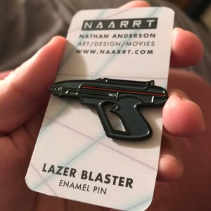 LAZER TAG Lazer Blaster Soft Enamel Pin (Regular color way) Limited Edition by Nathan Anderson (NAARRT) image 2