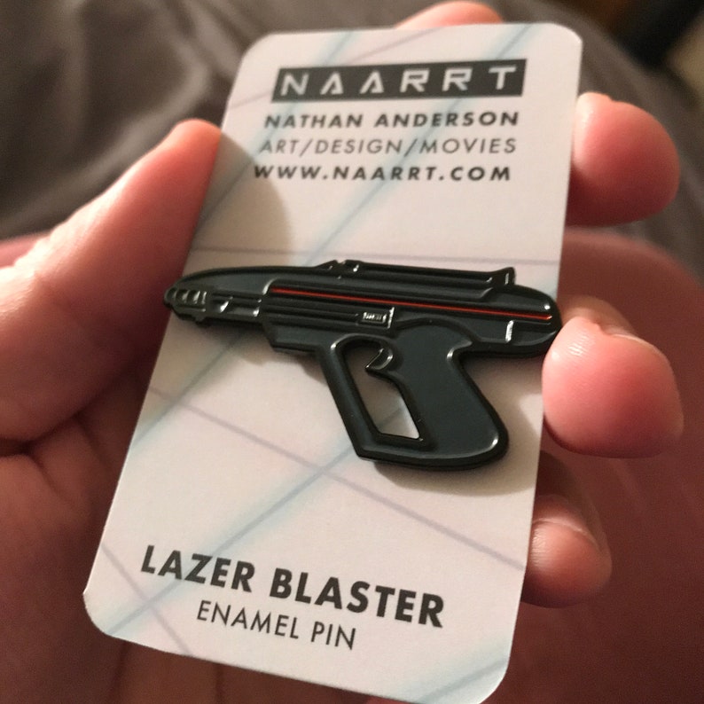 LAZER TAG Lazer Blaster Soft Enamel Pin (Regular color way) Limited Edition by Nathan Anderson (NAARRT) image 2