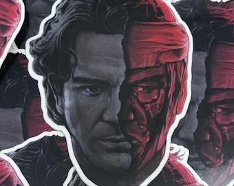 Sticker The Dark Half Thaddeus/George Stark 2,6 x 3,5 pouces adaptation film d'horreur Stephen King