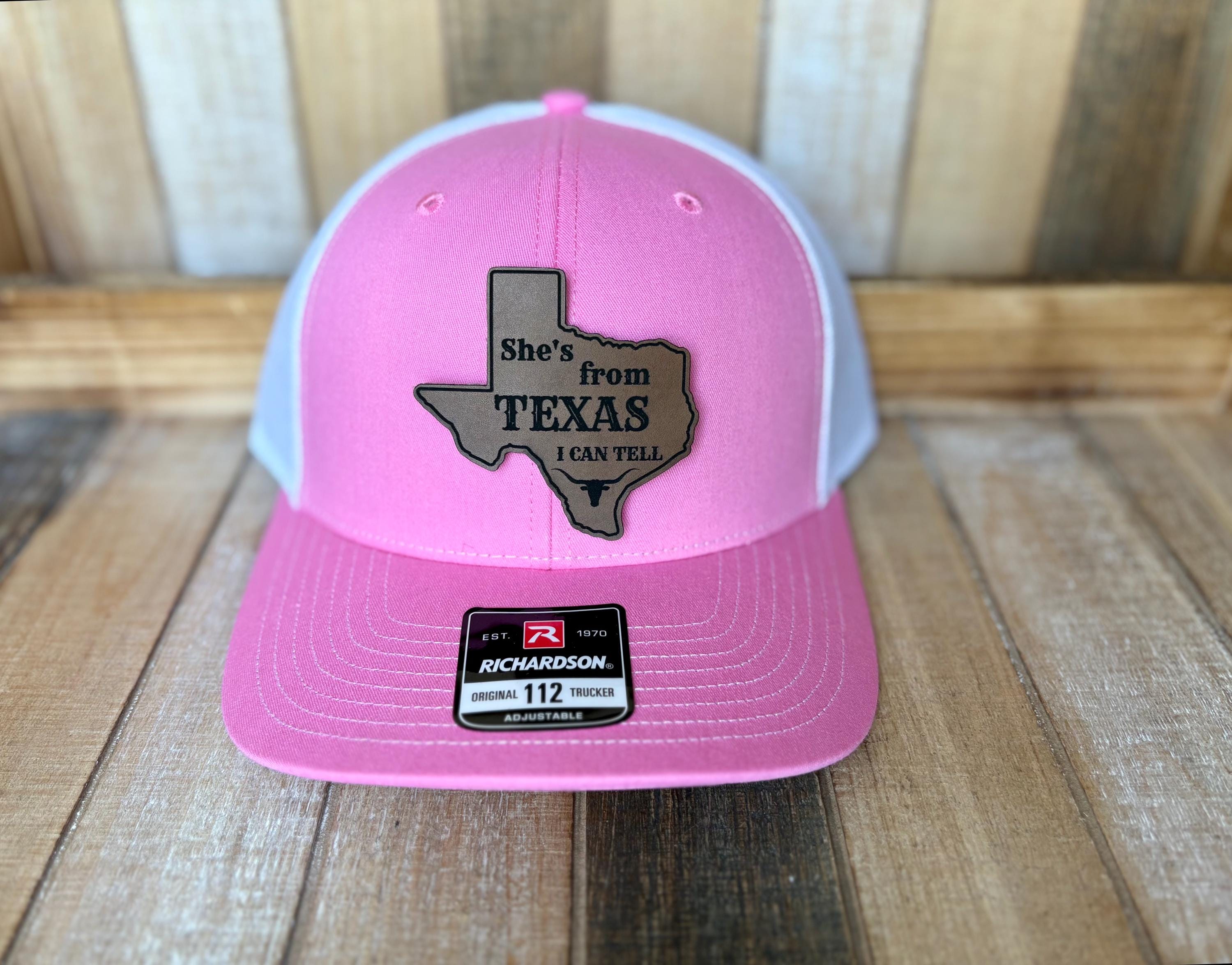 She\'s from Texas Embellished Black Cap with Pink Accents She main image 2