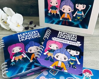 Kpop Dämonenjäger Geschenkbox | Kpop Dämonenjäger Quiet Buch | Dämonenjägerin Kpop Spielzeug | Dämonenjäger Kleinkind beschäftigt Buch | Kpop Kinderaktivität