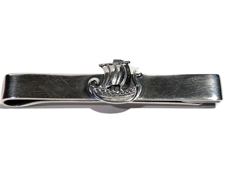 Vintage Tie Clip Men's Sterling Silver Tie Clip With Ship Etsy