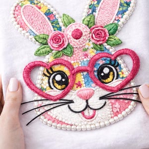 Patchwork bunny PNG, easter bunny png, coquette bunny png, happy easter png,floral bunny png, cute bunny png, sublimation PNG, printable PNG