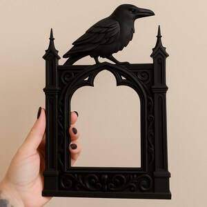 Gothic Raven Frame Ornate Cathedral Dark Altars