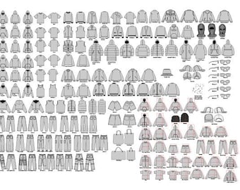 500+ Streetwear Vector Mockups: Clothing Techpack Templates (AI, CDR, PDF)
