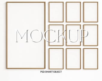 10 Frame Mockup, Wall Art Mockup, Printable Frame Mockup, Gallery Wall Mockup, Poster Mockup, Digital Download Mockup