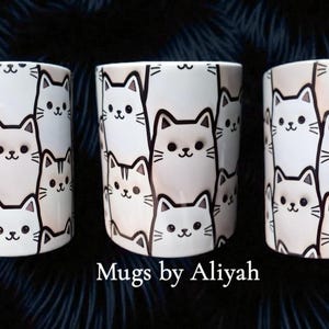 Keramisk mugg med kattansikten, 283 g