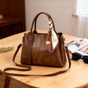 Handgefertigte Ledereinkaufstasche, stilvoll und geräumig, Premium-Qualität, vielseitige Alltagshandtasche, perfektes Weihnachtsgeschenk für Sie