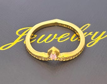 Vergulde Eternal Series verborgen driedimensionale liefdesmode damesring