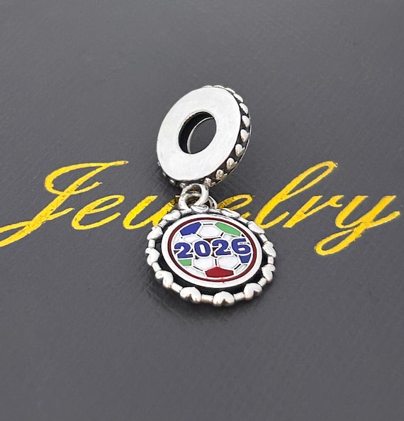 Pure Silver S925 Suitable for Pandora Style Bracelet, 2026 FIFA