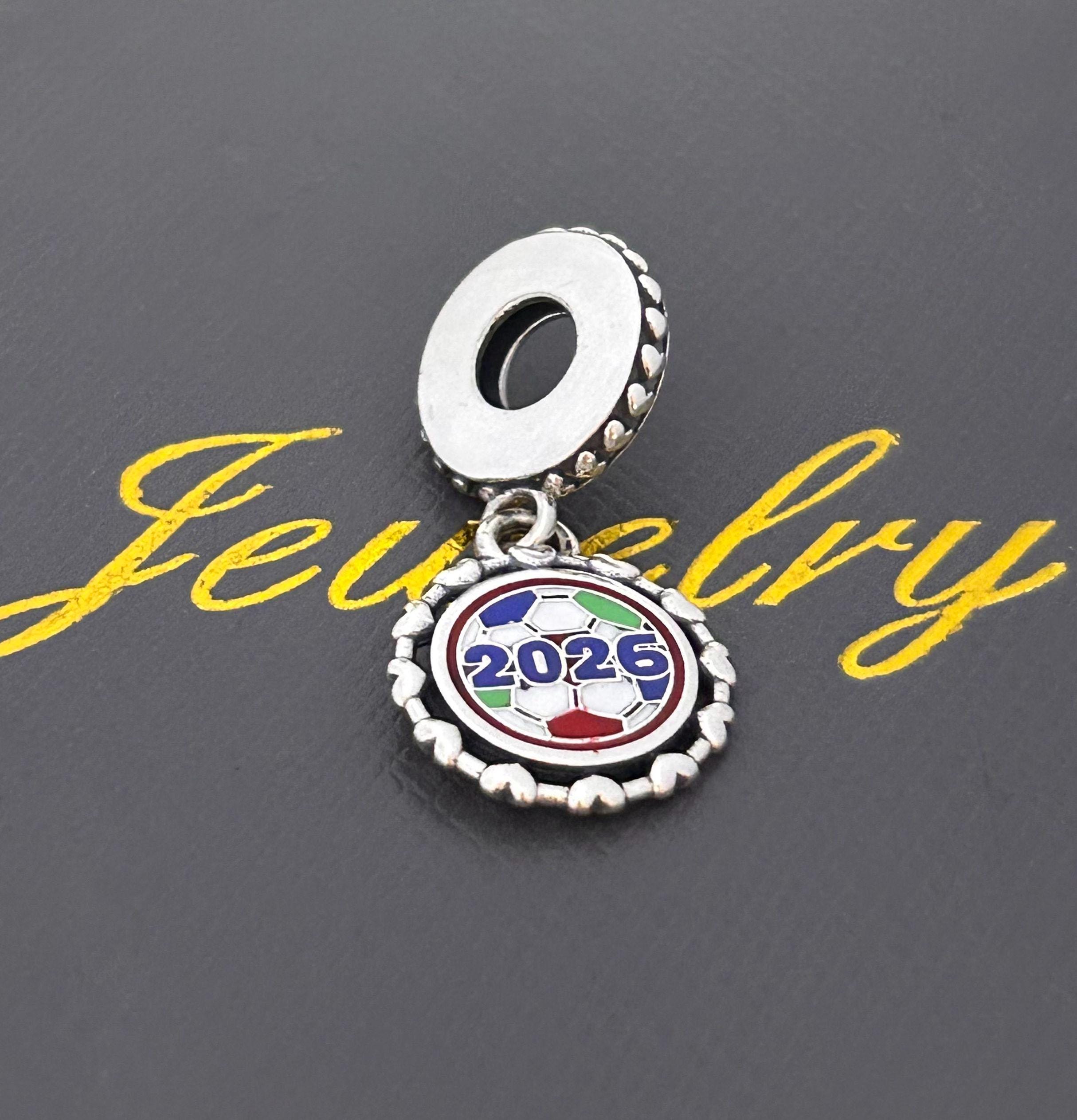 FIFA World Cup 2026公式ブレスレット Pandora Pure Silver S925 Suitable for Pandora Style Bracelet, 2026 FIFA