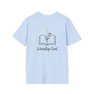Worship God book illustration T-Shirt | Christian faith tee