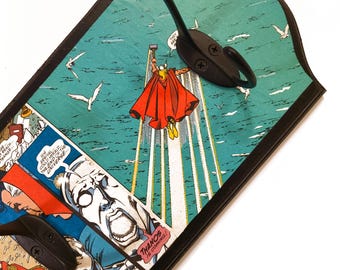 Avengers Coat Rack for Kids Room Organization, Marvel Avenger Superhero Theme Wall Mounted Coatrack, Thanos, Iron Man, Thor, Captain America