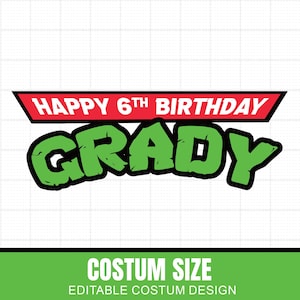 Green Costum Name Logo, Birthday Cupcake Clipart, Cricut & Canva - Print Ready