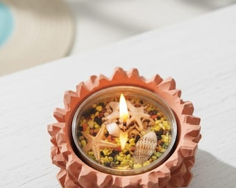 レインボーフラワーキャンドル - Etsy 日本