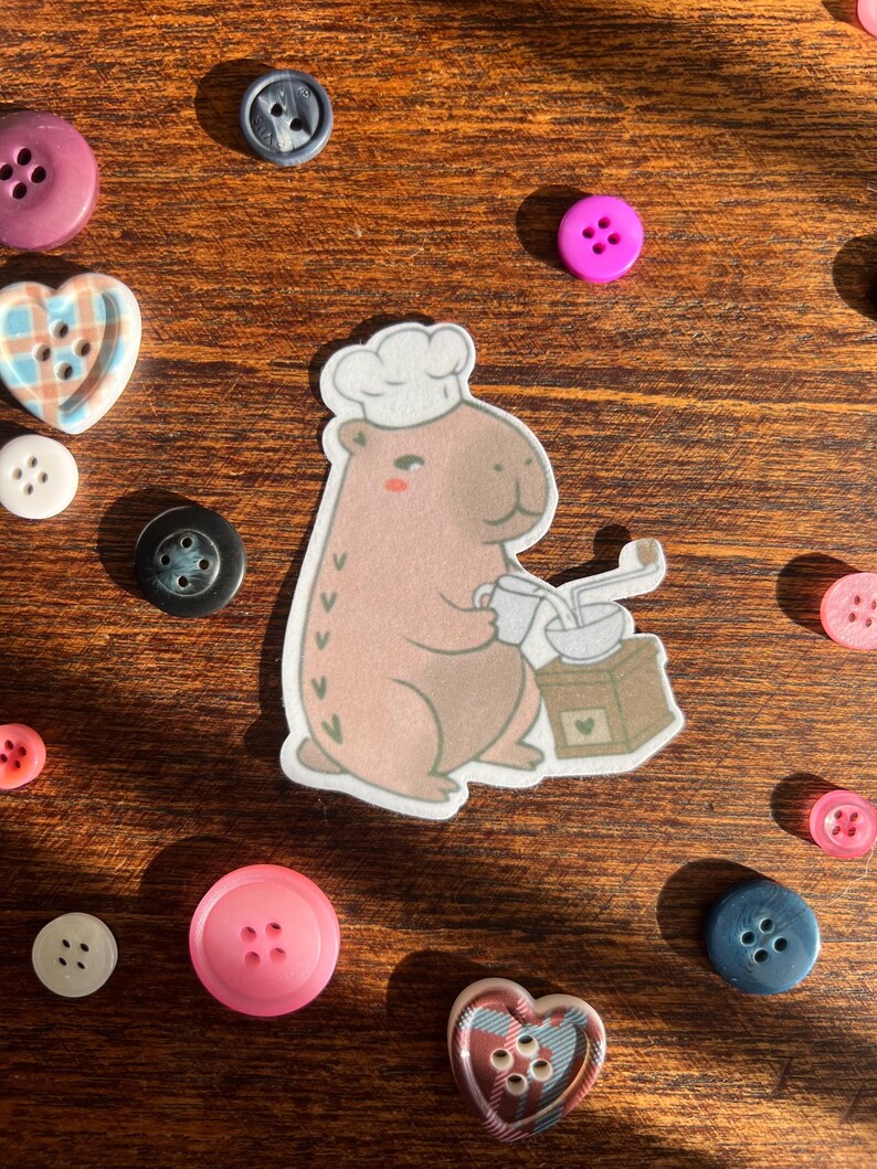 Pen Pal Capybara Sticker, Cute Capybara Sticker, Capybara Glossy ...