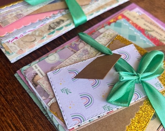 Mystery kit Scrapbooking Supplies – 15/ 30 Piece Journaling Ephemera – Handmade Die Cuts & Stickers – Cozy Stationery Gift
