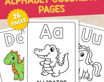 ABC Coloring Pages Printable for Preschoolers | Alphabet Coloring Book PDF