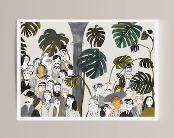 Monstera Deliciosa Giclée Fine Art Print Illustration