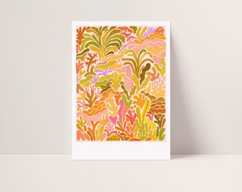 Exuberant Foliage 4  Giclee Fine Art Print Illustration