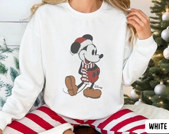Disney Vintage Mickey Mouse Sweatshirt, Disneyworld Holiday Vacation Shirt, Disney Retro Sweater