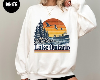 Vintage Lake Ontario Great Lakes Sweatshirt, Vintage Quiet Activism Hoodie, Canada Tee, Subtle Anti Trump Crewneck, Family Travel Shirt