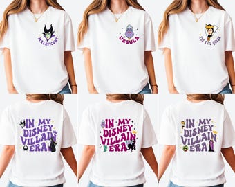 In My Disney Villains Era Shirt, Bad Witches Villains T-Shirt, Disneyland Girls Trip Maleficent Evil Queen Ursula Cruella Tee