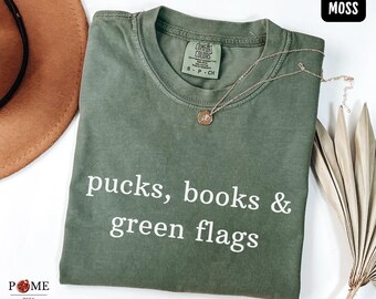 Comfort Colors® Hockey Romance Shirt, Bookish Hockey Tee, Sports Romance Gift, Fictional Hockey Player T-Shirt, Campus Romance Addict Top