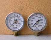 PSI pressure gauges, black or gold color, steampunk dial, industrial diy lamp supply