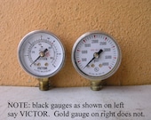 PSI pressure gauges, black or gold color, steampunk dial, industrial diy lamp supply