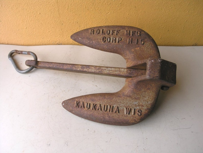 Vintage ROLOFF Boat Anchor MFG Corp N15 Kaukauna WIS Anchor Etsy