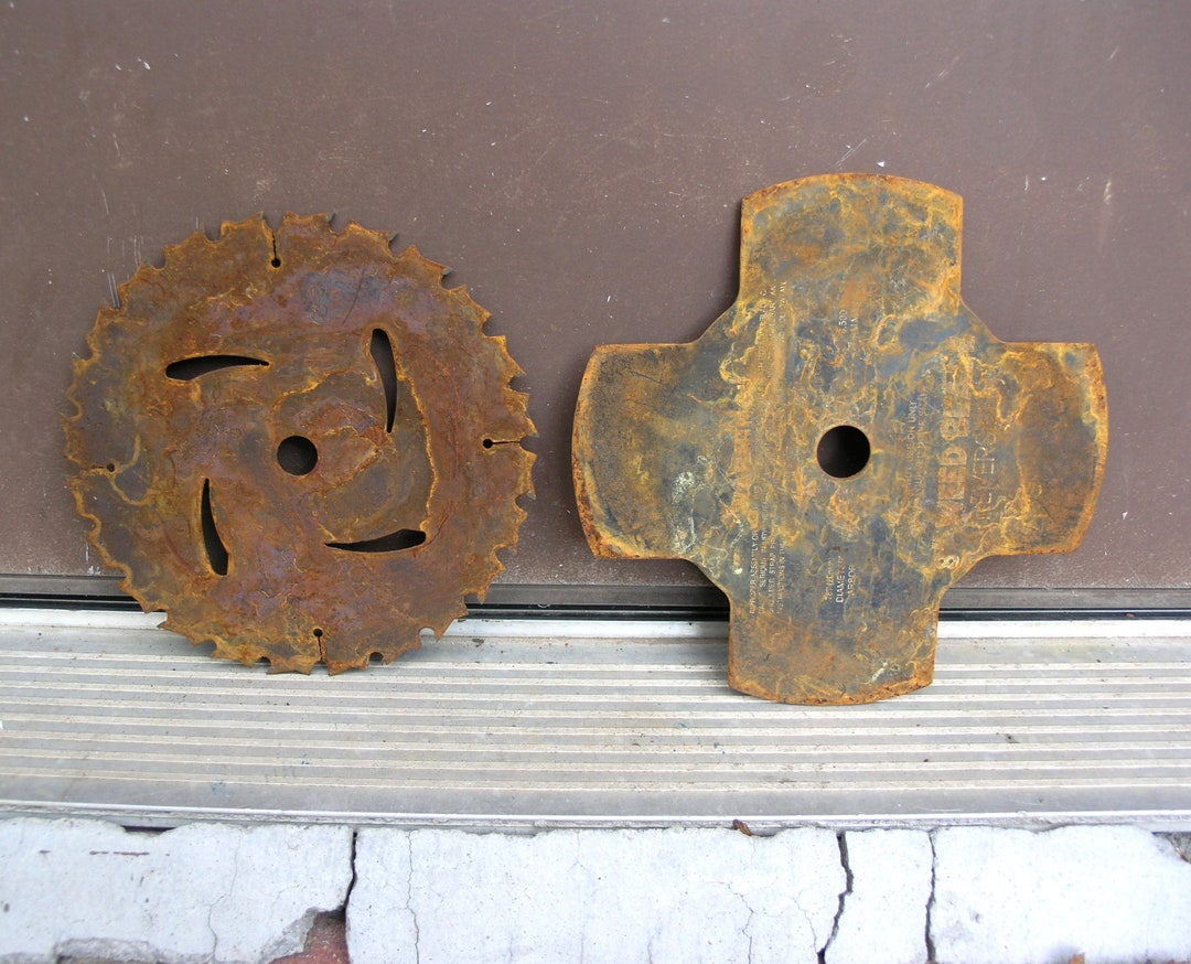 Set of 2 Saw Blades Rusty Saw Blades Art Supply Diy Clock Etsy