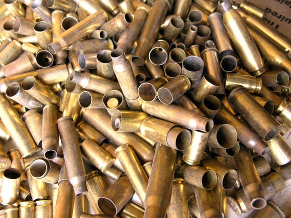 Spent Bullet Casings From Texas, 3.5 Lbs Bulk Lot Empty Bullet