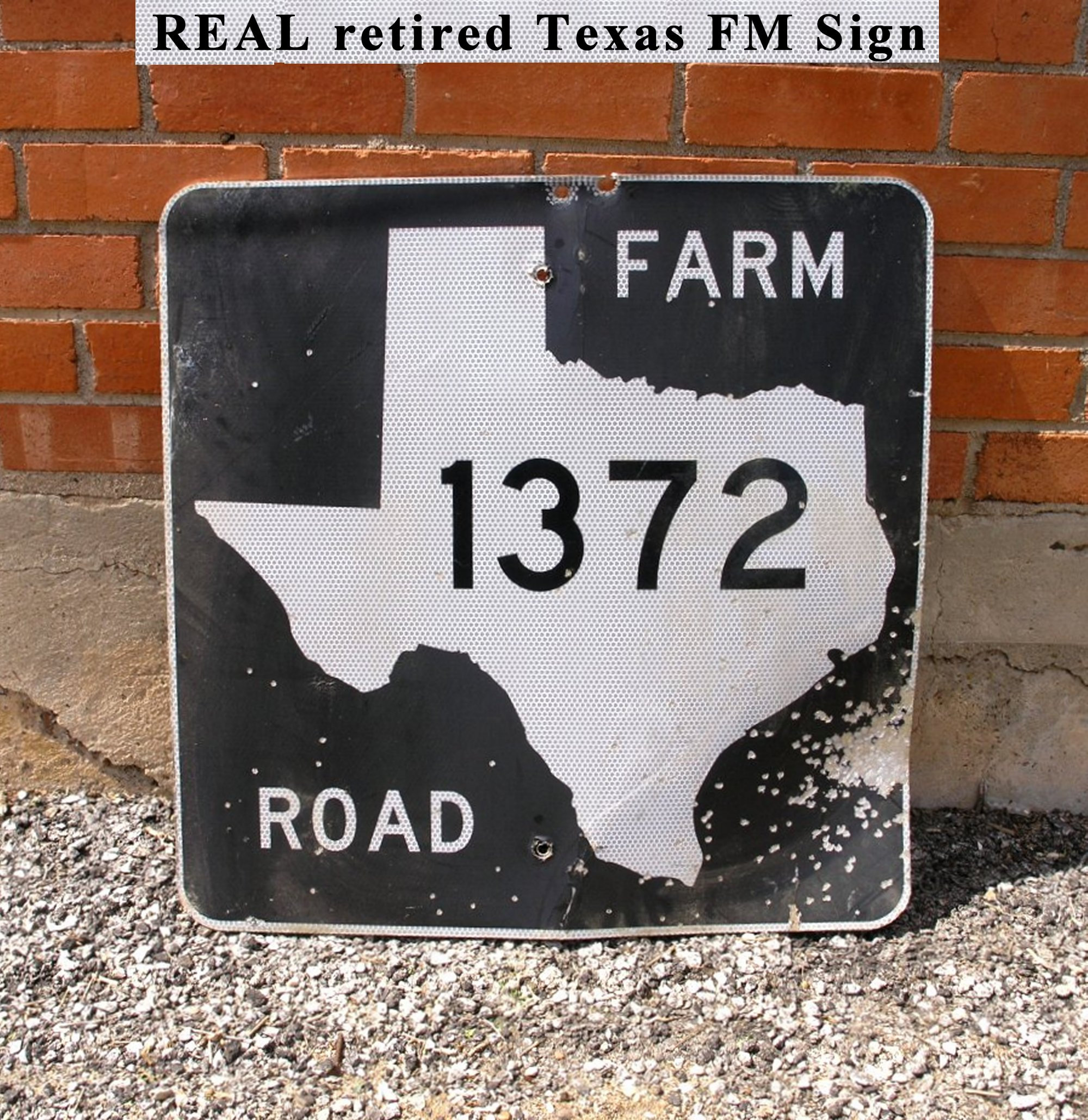 Real street sign Texas farm road highway sign TX FM 1372 Etsy