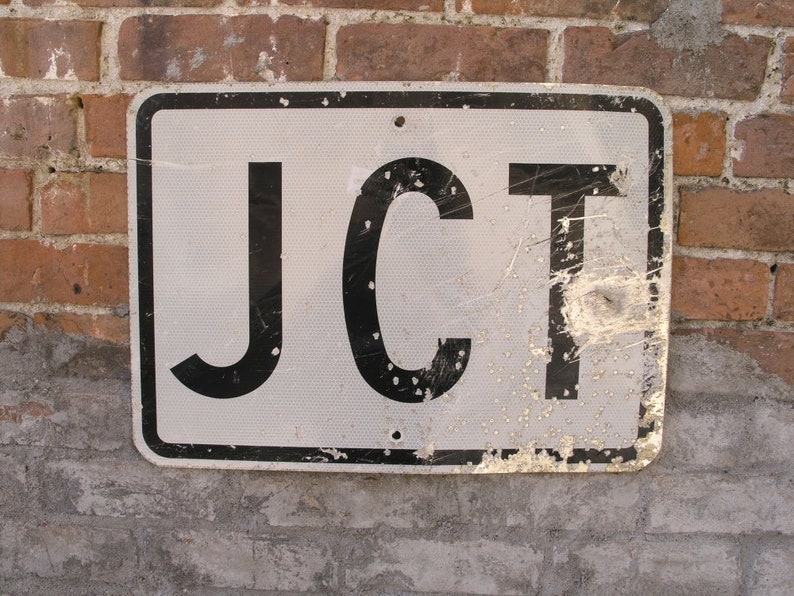 Jtc Metal Road Sign Black White Wall Hanging Garden Decor Etsy