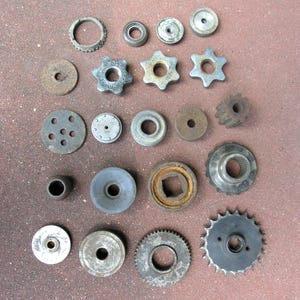 Junk Drawer, mixed media, sprockets, metal art supplies, metal worker, 15 lbs salvaged scrap metal, Industrial supply, instant collection